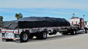 a flat bed trailer