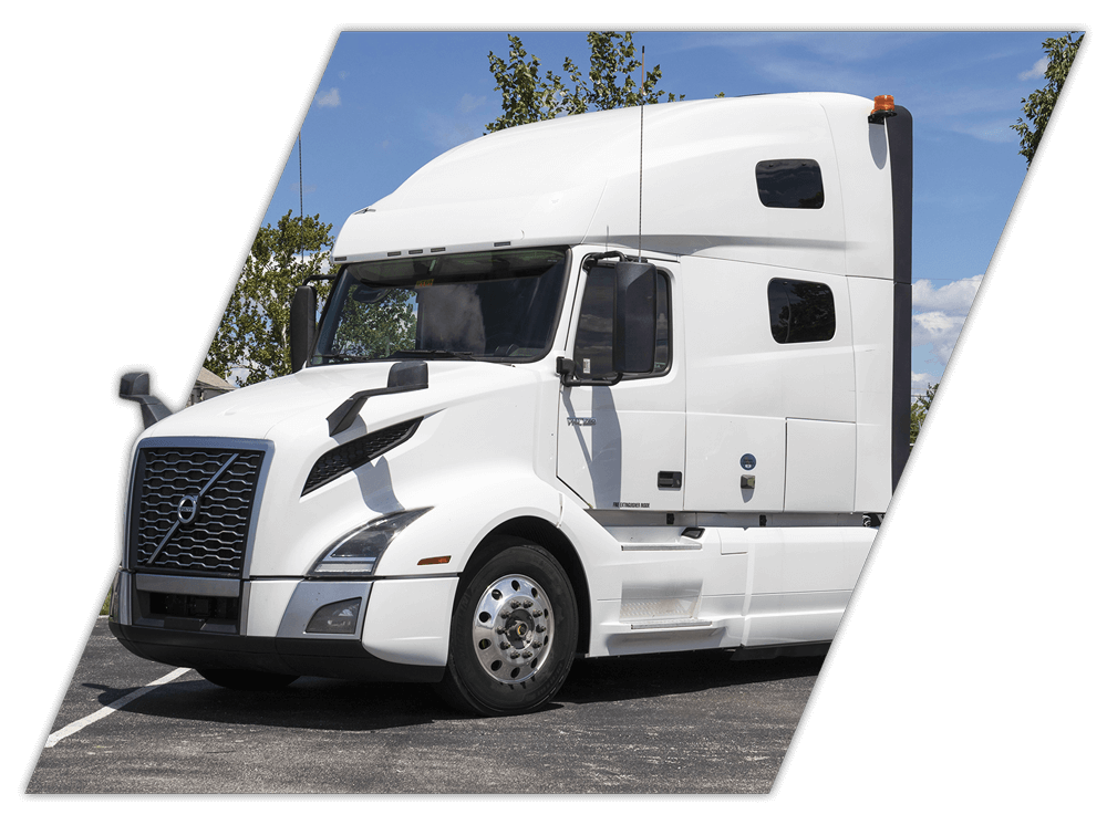 White truck parked for training for company drivers in Arkansas